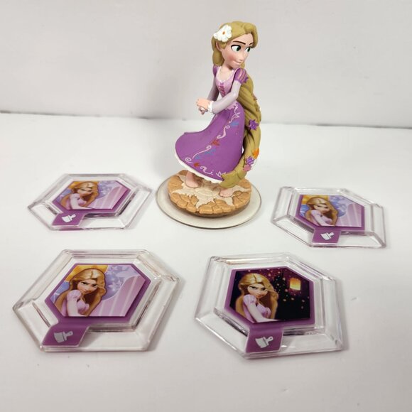 Disney Infinity 1.0 Princess Rapunzel Tangled Figurine 3 Power Disk - Picture 1 of 4